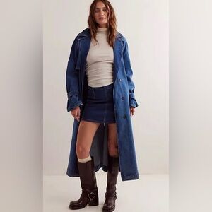 FREE PEOPLE We The Free Daylight Denim Mini Skirt